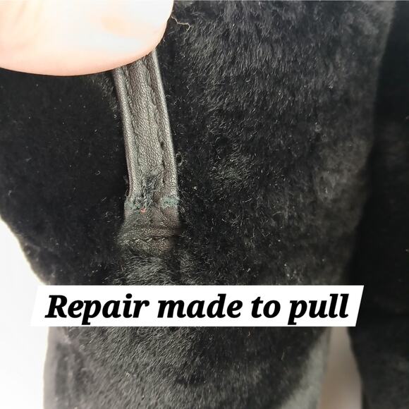 Alexander Wang SZ 8 Yumi Black Shearling Boots Silver Studs - Picture 4 of 10